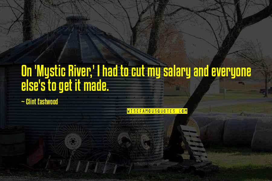 Poenas De Dios Quotes By Clint Eastwood: On 'Mystic River,' I had to cut my