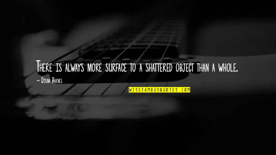 Poetet E Quotes By Djuna Barnes: There is always more surface to a shattered