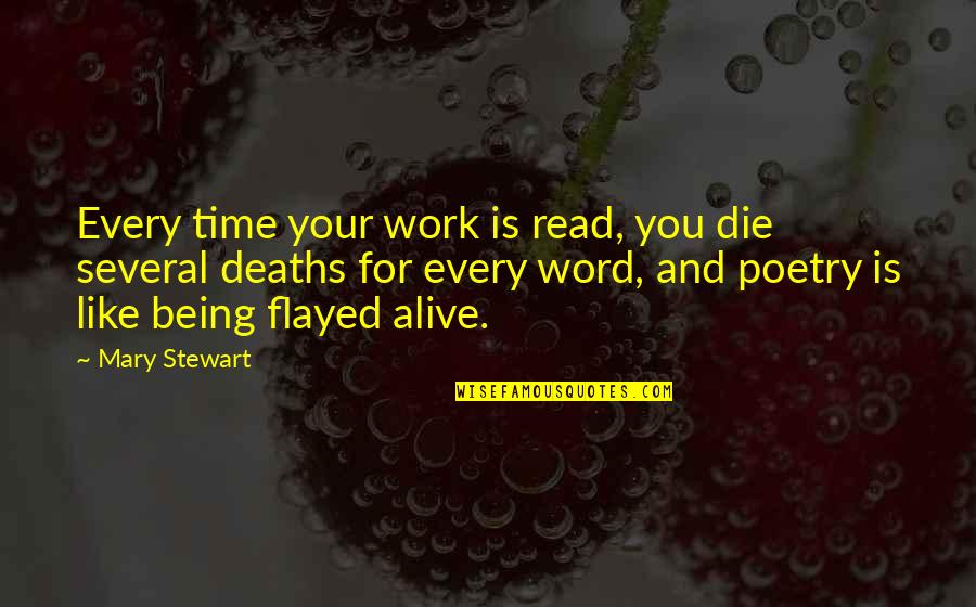 Poetry And Writing Quotes By Mary Stewart: Every time your work is read, you die