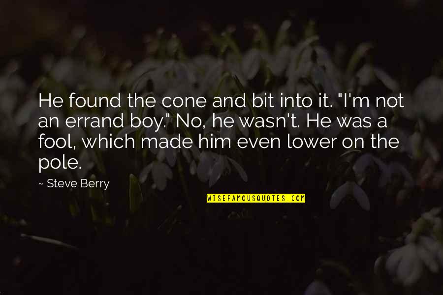 Poggiali E Quotes By Steve Berry: He found the cone and bit into it. Poggiali E Quotes By Steve Berry: He found the cone and bit into it.