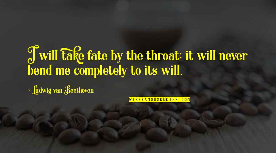 Pohreby Quotes By Ludwig Van Beethoven: I will take fate by the throat; it Pohreby Quotes By Ludwig Van Beethoven: I will take fate by the throat; it
