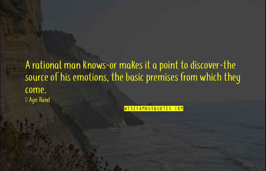 Point Man Quotes By Ayn Rand: A rational man knows-or makes it a point