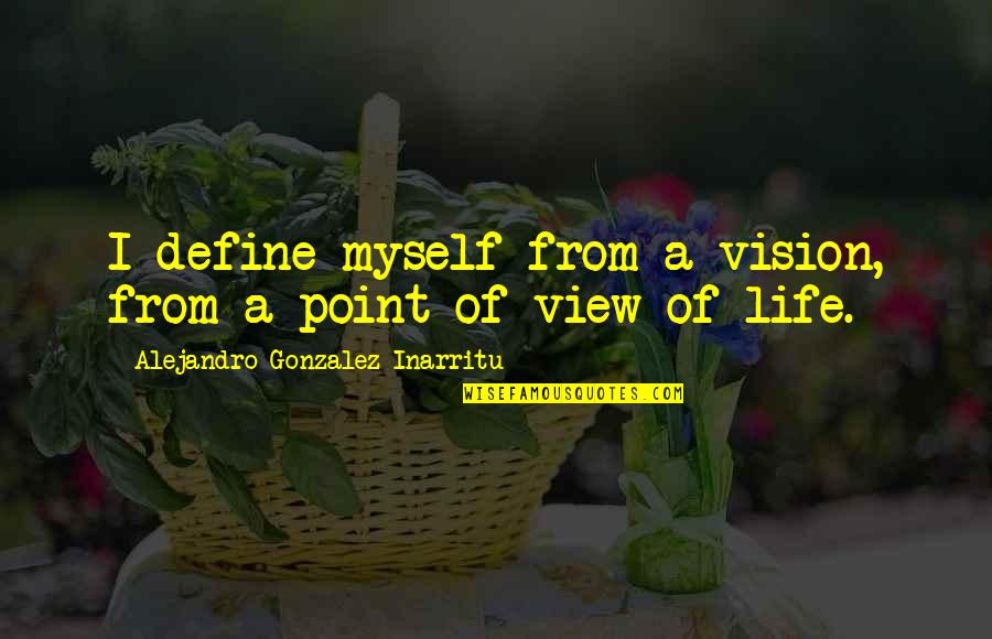 Point Of View In Life Quotes By Alejandro Gonzalez Inarritu: I define myself from a vision, from a