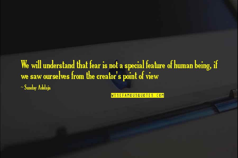 Point Of View In Life Quotes By Sunday Adelaja: We will understand that fear is not a
