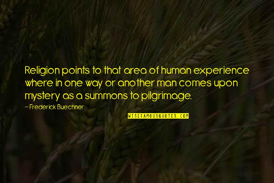 Points In Quotes By Frederick Buechner: Religion points to that area of human experience Points In Quotes By Frederick Buechner: Religion points to that area of human experience