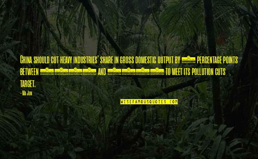 Points In Quotes By Ma Jun: China should cut heavy industries' share in gross Points In Quotes By Ma Jun: China should cut heavy industries' share in gross
