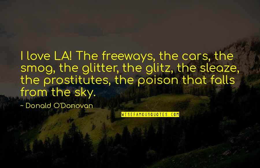 Poison And Love Quotes By Donald O'Donovan: I love LA! The freeways, the cars, the