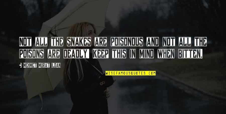 Poisons'll Quotes By Mehmet Murat Ildan: Not all the snakes are poisonous and not