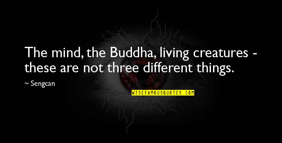 Pokelands Quotes By Sengcan: The mind, the Buddha, living creatures - these
