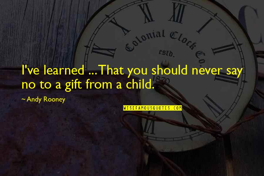 Pokhareli Quotes By Andy Rooney: I've learned ... That you should never say