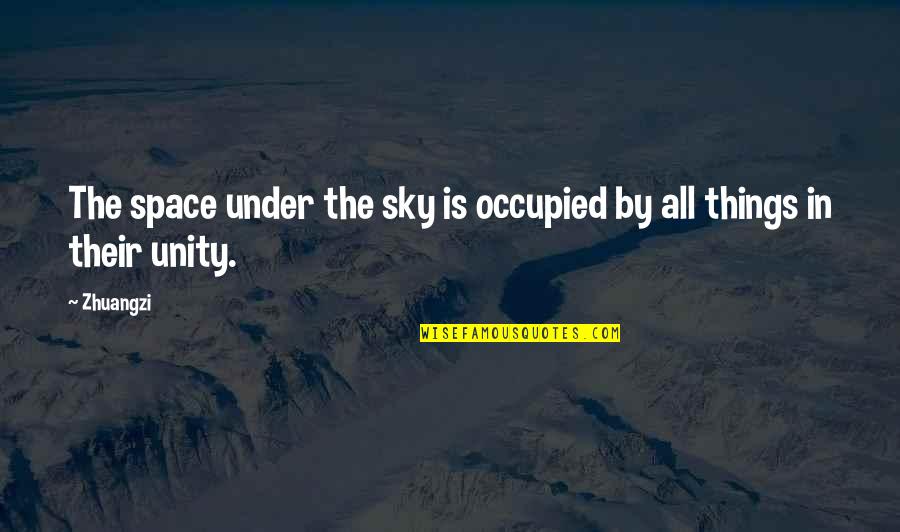 Pokko Aot Quotes By Zhuangzi: The space under the sky is occupied by