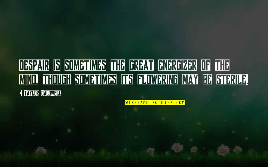 Pokrivene Koje Quotes By Taylor Caldwell: Despair is sometimes the great energizer of the Pokrivene Koje Quotes By Taylor Caldwell: Despair is sometimes the great energizer of the