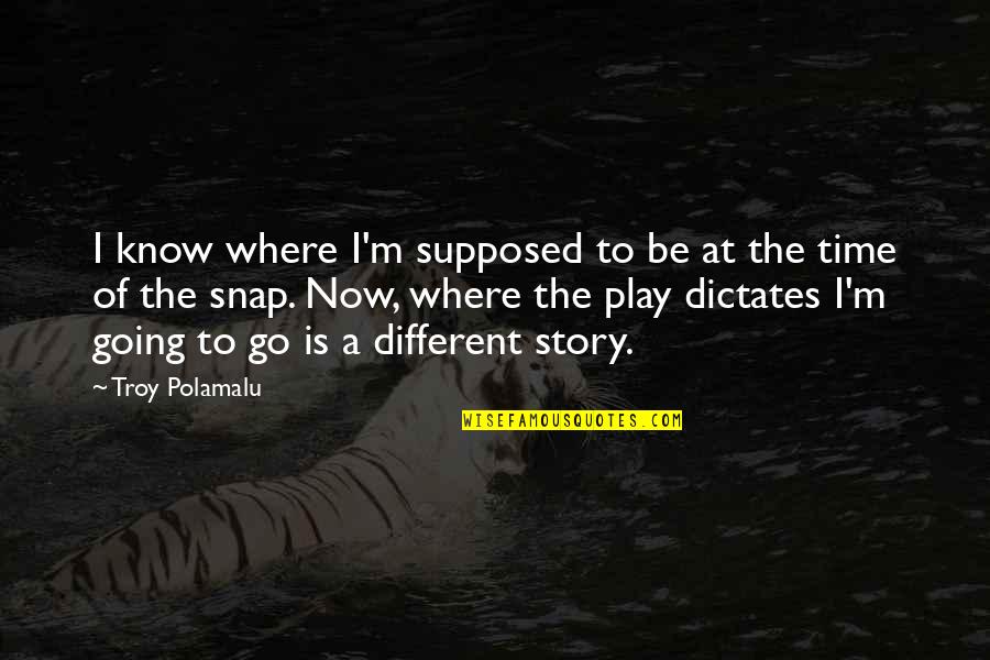 Polamalu Quotes By Troy Polamalu: I know where I'm supposed to be at Polamalu Quotes By Troy Polamalu: I know where I'm supposed to be at