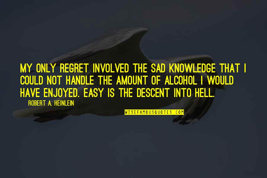 Polarax Quotes By Robert A. Heinlein: My only regret involved the sad knowledge that