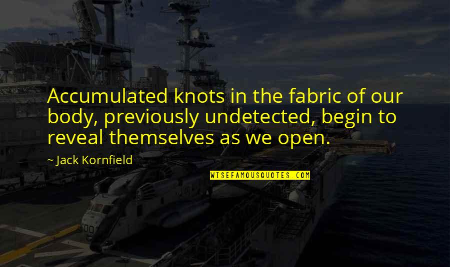 Polarised Quotes By Jack Kornfield: Accumulated knots in the fabric of our body,