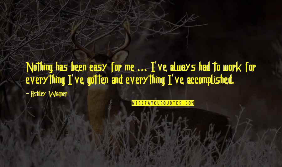 Polarity In Life Quotes By Ashley Wagner: Nothing has been easy for me ... I've Polarity In Life Quotes By Ashley Wagner: Nothing has been easy for me ... I've