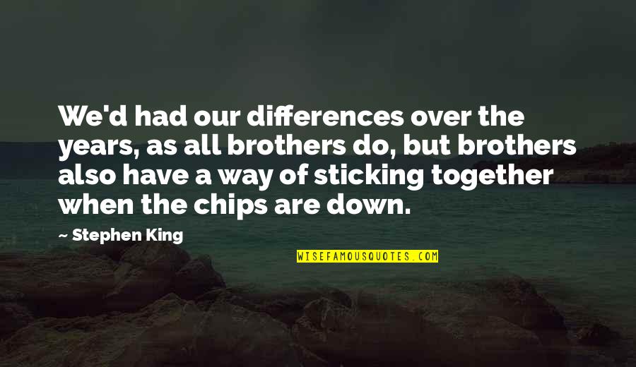 Poletto Carletto Quotes By Stephen King: We'd had our differences over the years, as Poletto Carletto Quotes By Stephen King: We'd had our differences over the years, as