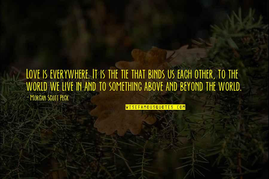 Policarpo Quaresma Quotes By Morgan Scott Peck: Love is everywhere. It is the tie that Policarpo Quaresma Quotes By Morgan Scott Peck: Love is everywhere. It is the tie that