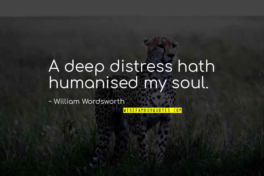 Police Officer's Wife Quotes By William Wordsworth: A deep distress hath humanised my soul.