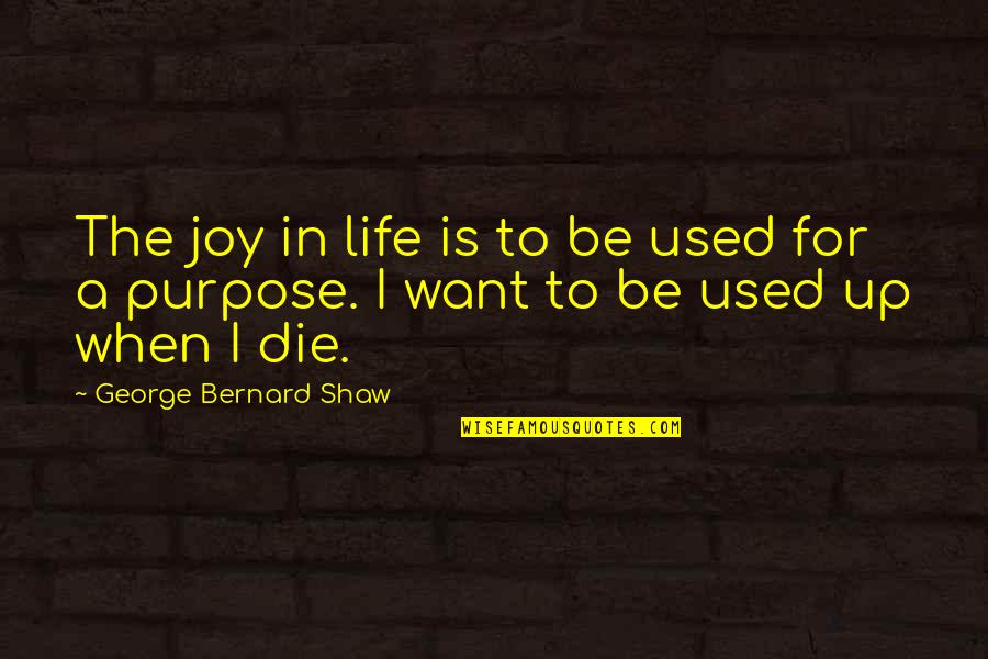 Polina Polonsky Quotes By George Bernard Shaw: The joy in life is to be used