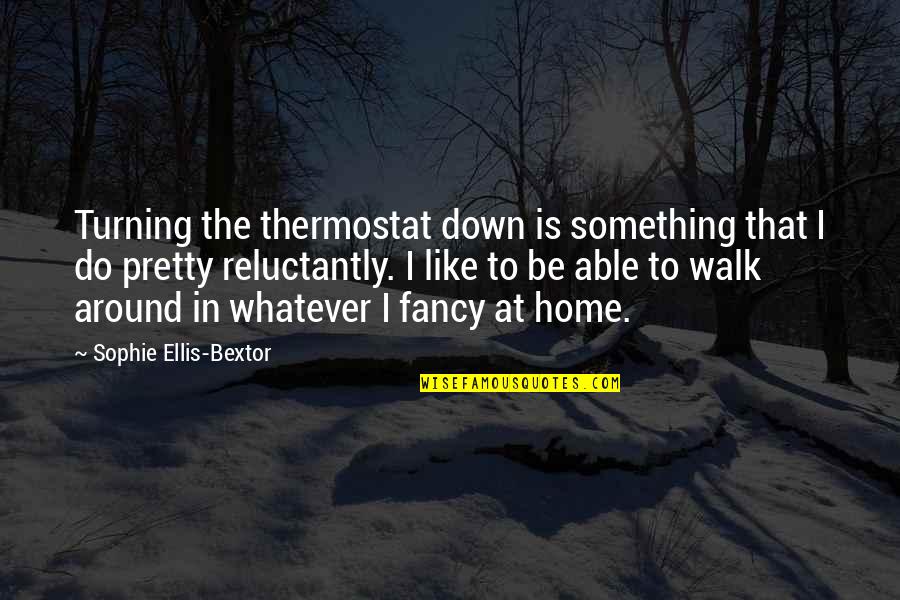 Polishuk Camman Quotes By Sophie Ellis-Bextor: Turning the thermostat down is something that I Polishuk Camman Quotes By Sophie Ellis-Bextor: Turning the thermostat down is something that I