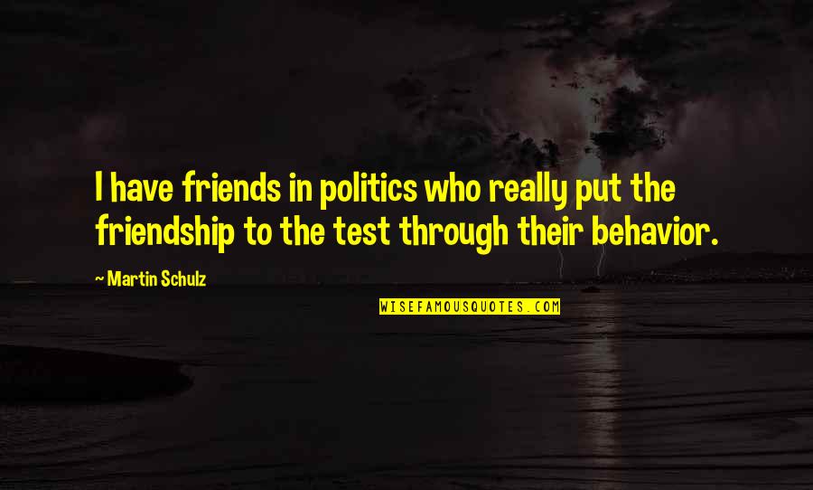 Politics And Friends Quotes By Martin Schulz: I have friends in politics who really put
