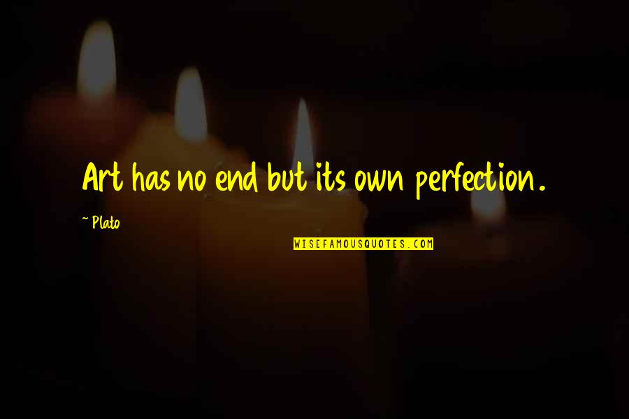 Politics For Beginners Quotes By Plato: Art has no end but its own perfection.