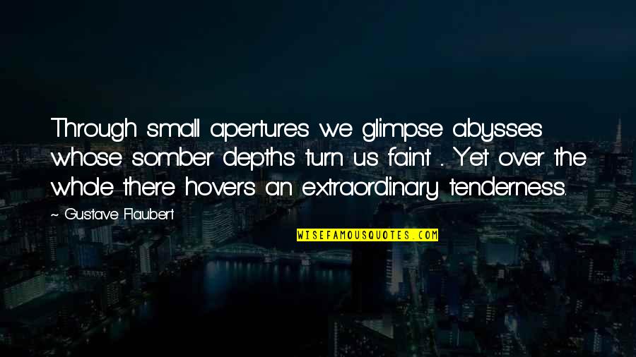 Pollachi Sexual Assault Quotes By Gustave Flaubert: Through small apertures we glimpse abysses whose somber Pollachi Sexual Assault Quotes By Gustave Flaubert: Through small apertures we glimpse abysses whose somber