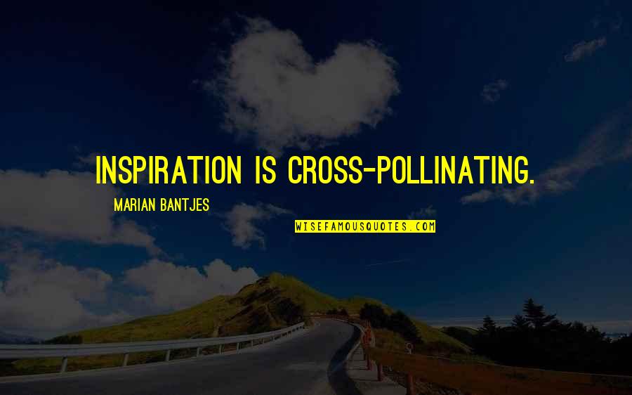 Pollinating Quotes By Marian Bantjes: Inspiration is cross-pollinating.
