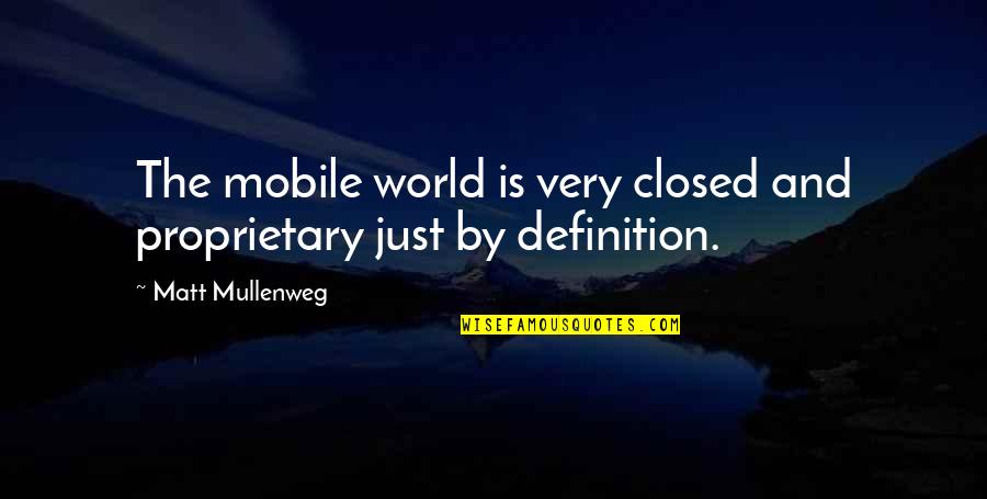 Polling Location Quotes By Matt Mullenweg: The mobile world is very closed and proprietary
