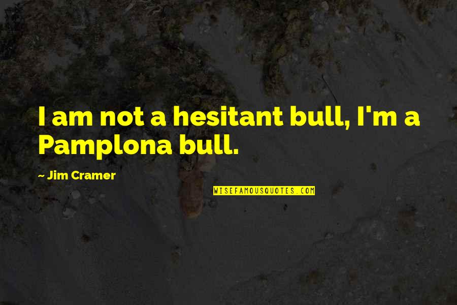 Pollito Amarillo Quotes By Jim Cramer: I am not a hesitant bull, I'm a