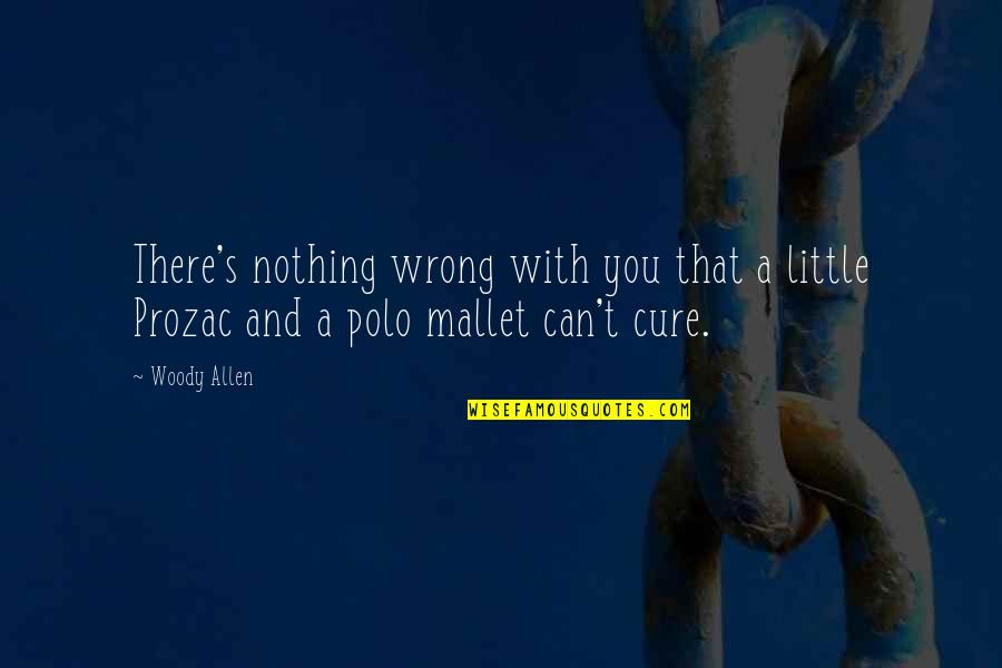 Polo's Quotes By Woody Allen: There's nothing wrong with you that a little