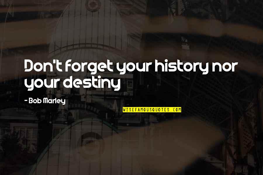 Poltergeisted Quotes By Bob Marley: Don't forget your history nor your destiny