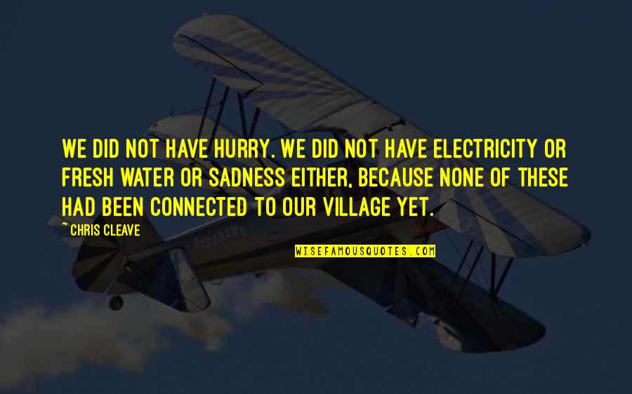 Polycarbonate Lenses Quotes By Chris Cleave: We did not have hurry. We did not