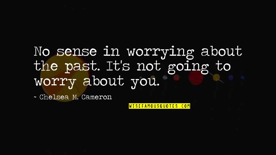 Polycarpou Anastasis Quotes By Chelsea M. Cameron: No sense in worrying about the past. It's Polycarpou Anastasis Quotes By Chelsea M. Cameron: No sense in worrying about the past. It's