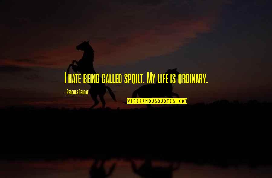 Polyphony Digital Quotes By Peaches Geldof: I hate being called spoilt. My life is Polyphony Digital Quotes By Peaches Geldof: I hate being called spoilt. My life is