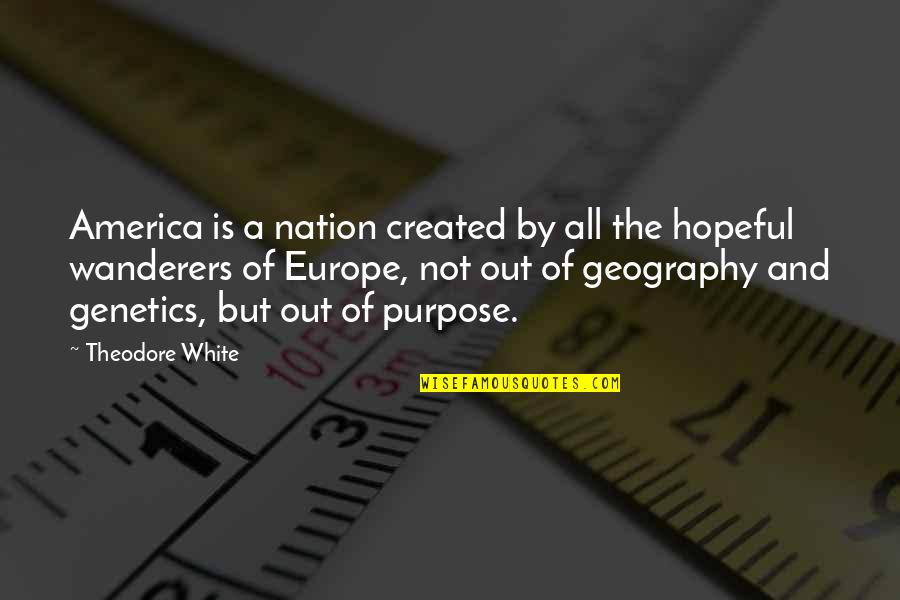 Polysyllabic Quotes By Theodore White: America is a nation created by all the