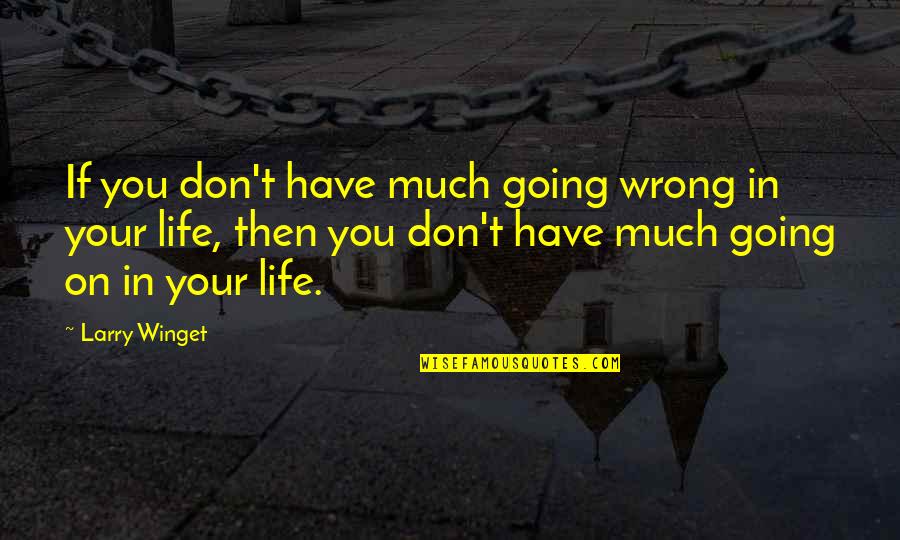 Pomiku Quotes By Larry Winget: If you don't have much going wrong in Pomiku Quotes By Larry Winget: If you don't have much going wrong in