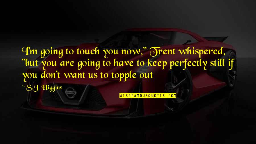 Pommerac Quotes By S.J. Higgins: I'm going to touch you now," Trent whispered,