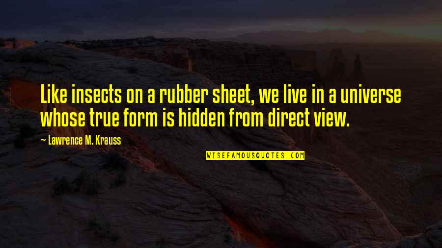 Pompeii And Vesuvius Quotes By Lawrence M. Krauss: Like insects on a rubber sheet, we live Pompeii And Vesuvius Quotes By Lawrence M. Krauss: Like insects on a rubber sheet, we live