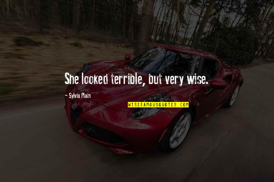 Ponekad Tekst Quotes By Sylvia Plath: She looked terrible, but very wise.