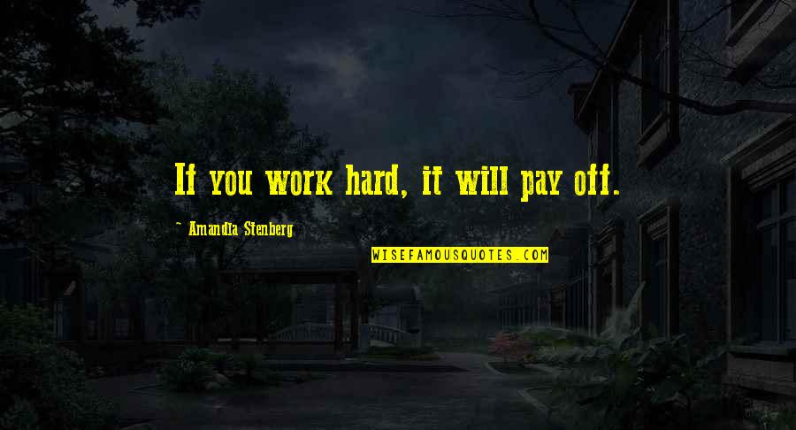 Ponete Los Audifonos Quotes By Amandla Stenberg: If you work hard, it will pay off.