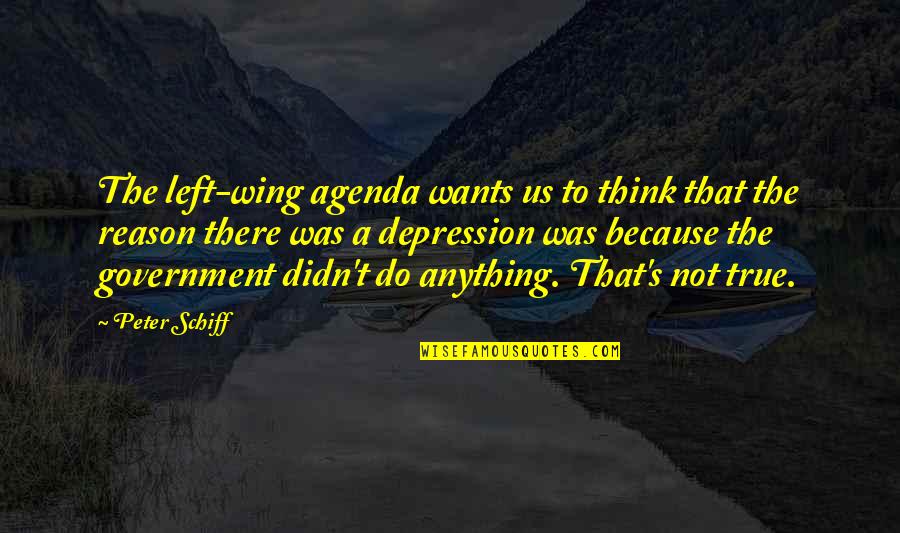 Ponnuru Quotes By Peter Schiff: The left-wing agenda wants us to think that
