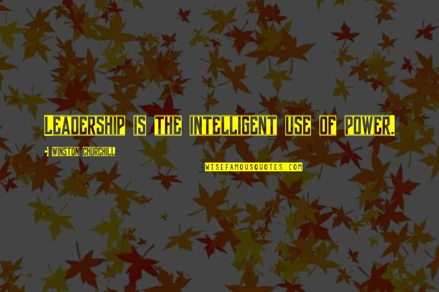 Ponomaryova Quotes By Winston Churchill: Leadership is the intelligent use of power. Ponomaryova Quotes By Winston Churchill: Leadership is the intelligent use of power.