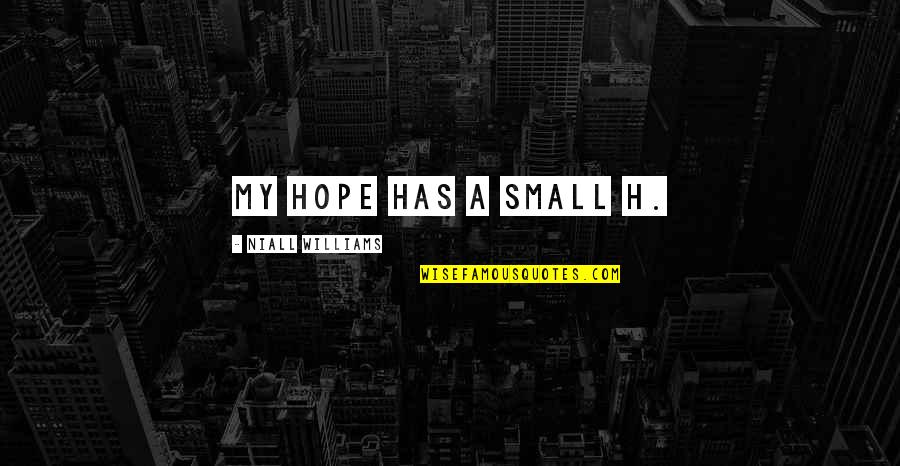 Pontikes Construction Quotes By Niall Williams: My hope has a small h.