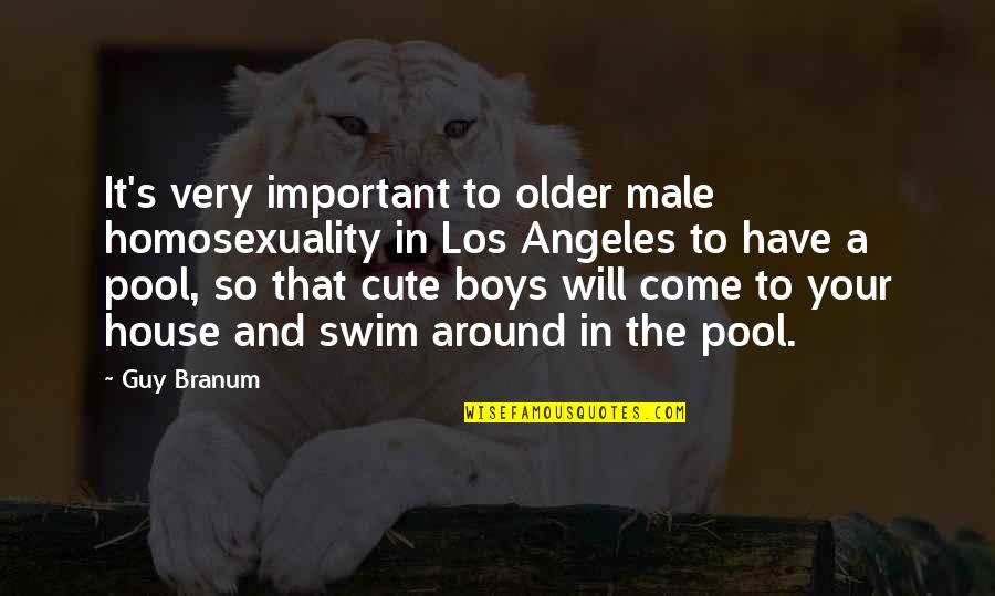 Pool House Quotes By Guy Branum: It's very important to older male homosexuality in