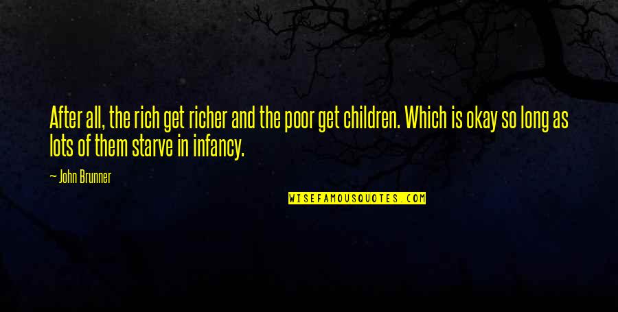 Poor Children's Quotes By John Brunner: After all, the rich get richer and the