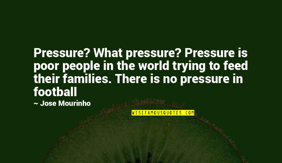 Poor Families Quotes By Jose Mourinho: Pressure? What pressure? Pressure is poor people in