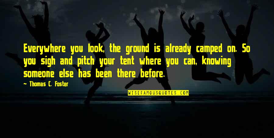 Poor Richards Almanac Quotes By Thomas C. Foster: Everywhere you look, the ground is already camped