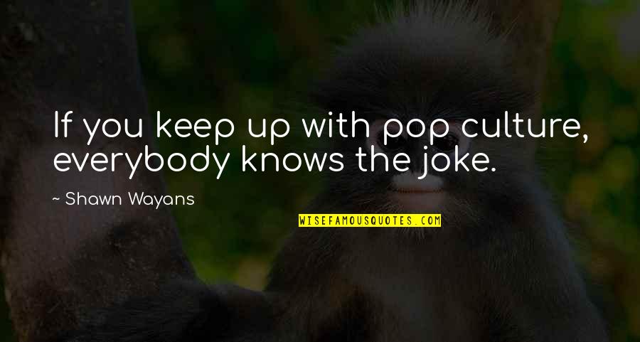 Pop Culture Quotes By Shawn Wayans: If you keep up with pop culture, everybody